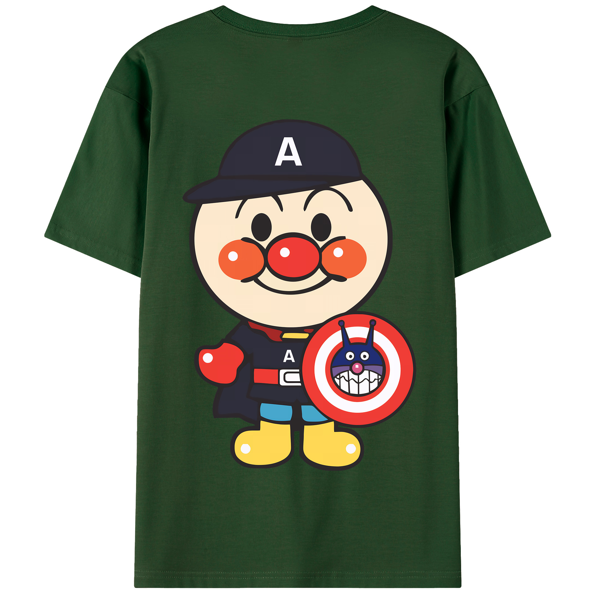 （画像用） アンパンマン Anpanman 綿100％半袖Tシャツ（背面プリント）